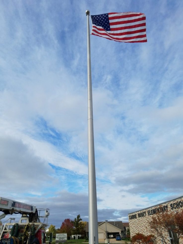 flag and flagpole